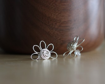 Handmade Wire Earrings | Posy Studs *FINAL STOCK*