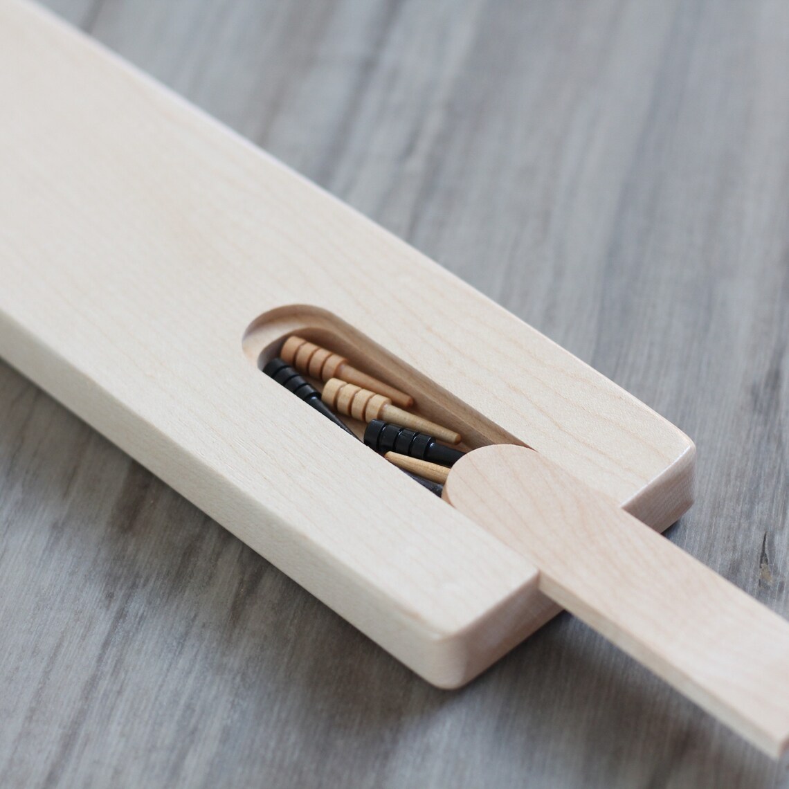 Tablero de cribbage de incrustación de arce | Etsy