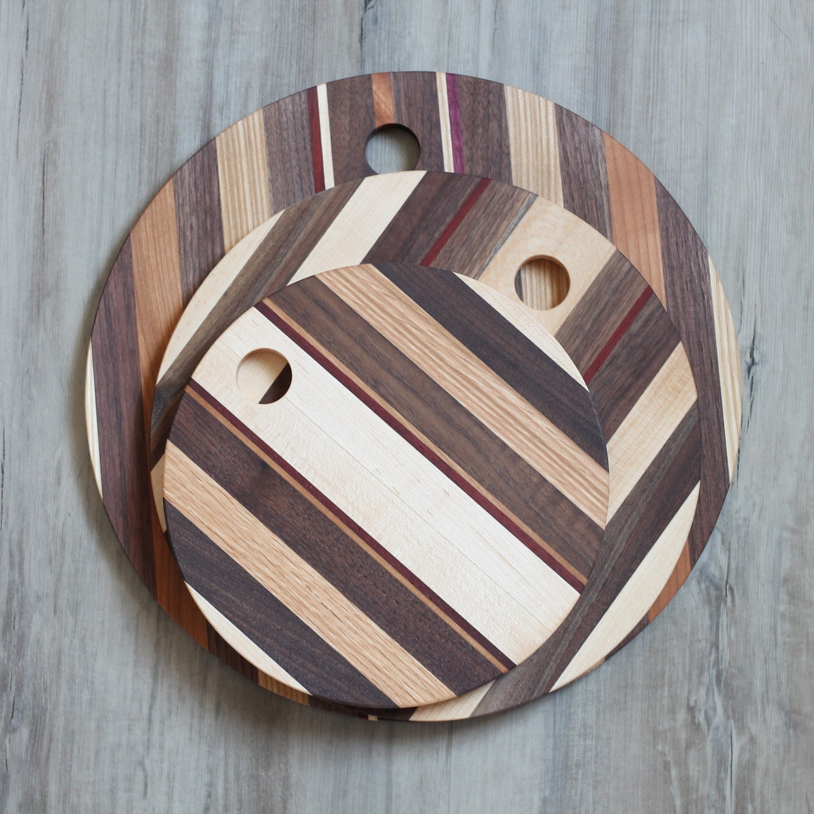 Handmade Wooden Round Cutting Board - Etsy