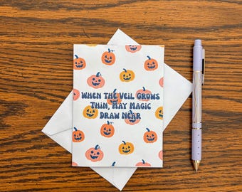 May Magic Draw Near Samhain Printable Quarter Fold Card | Digital Download