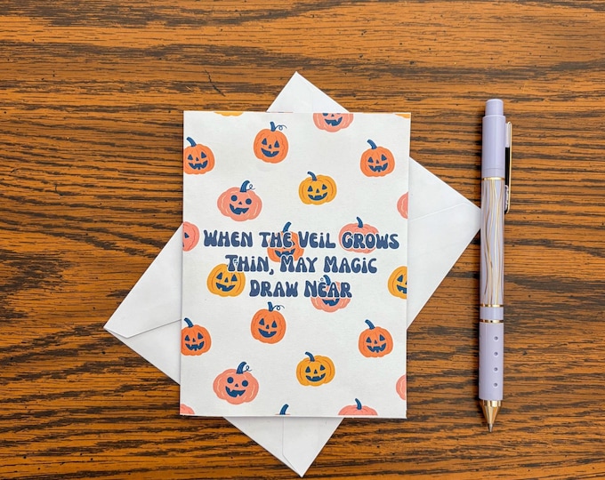 May Magic Draw Near Samhain Printable Quarter Fold Card | Digital Download