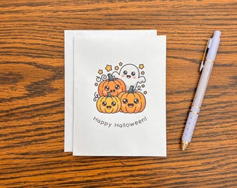 Happy Halloween Printable Quarter Fold Card | Digital Download