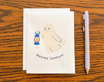 Blessed Samhain Printable Quarter Fold Card | Digital Download