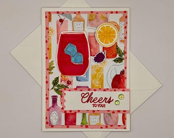 "Cheers to You" Handmade Congratulations Card
