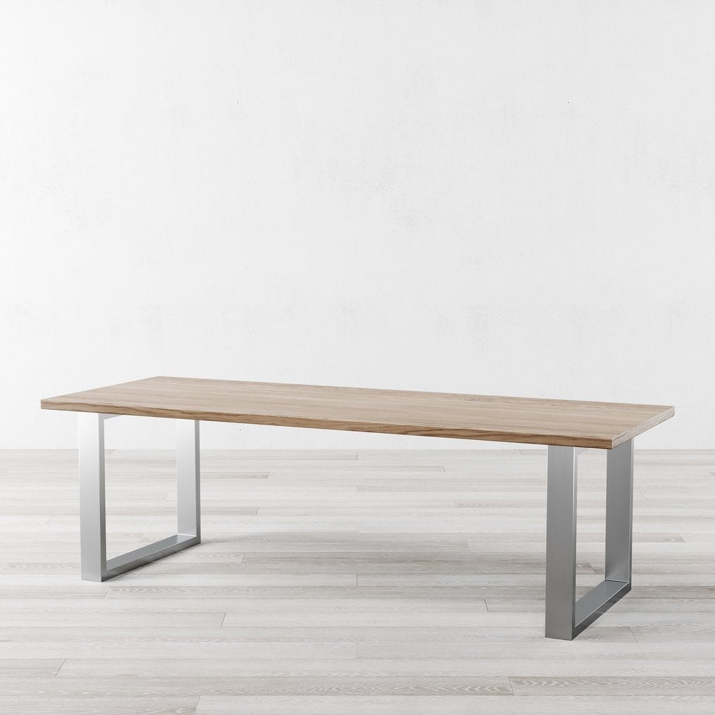 Dining table with stainless steel legs deals