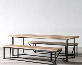 London Live Edge Natural Oak Dining Table