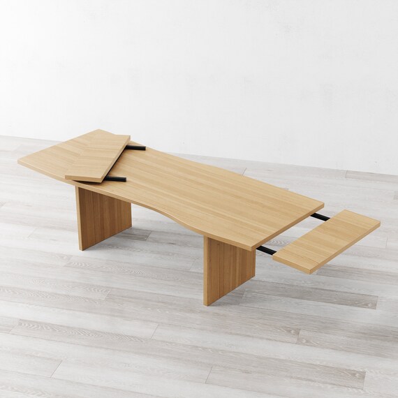 HomeLuxea Minimalist Natural Ash Wood Dining Table Set