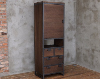 South Rustic Industrial Cupboard Unit