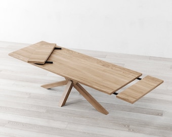 Diamond Extendable Natural Oak Dining Table
