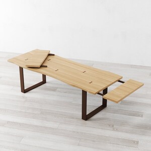 Dell Extendable Live Edge Natural Ash Dining Table