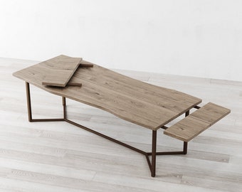 Infinity Extendable Light Grey Oak Dining Table