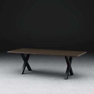 Bold Charcoal Oak Dining Table