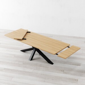 Diamond Extendable Natural Ash Dining Table