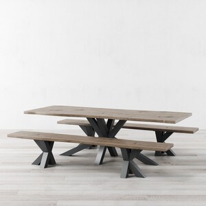 Stół jadalny Garnet Light Grey Oak Live Edge