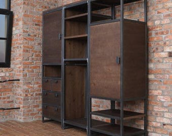 Shard Industrial Wardrobe Unit