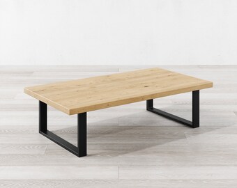 Lake Industrial Style Coffee Table Matt Black