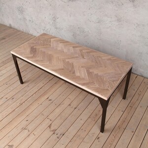 Restoration hardware herringbone table outlet