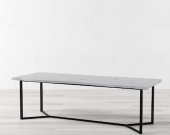 London Live Edge White Oak Dining Table