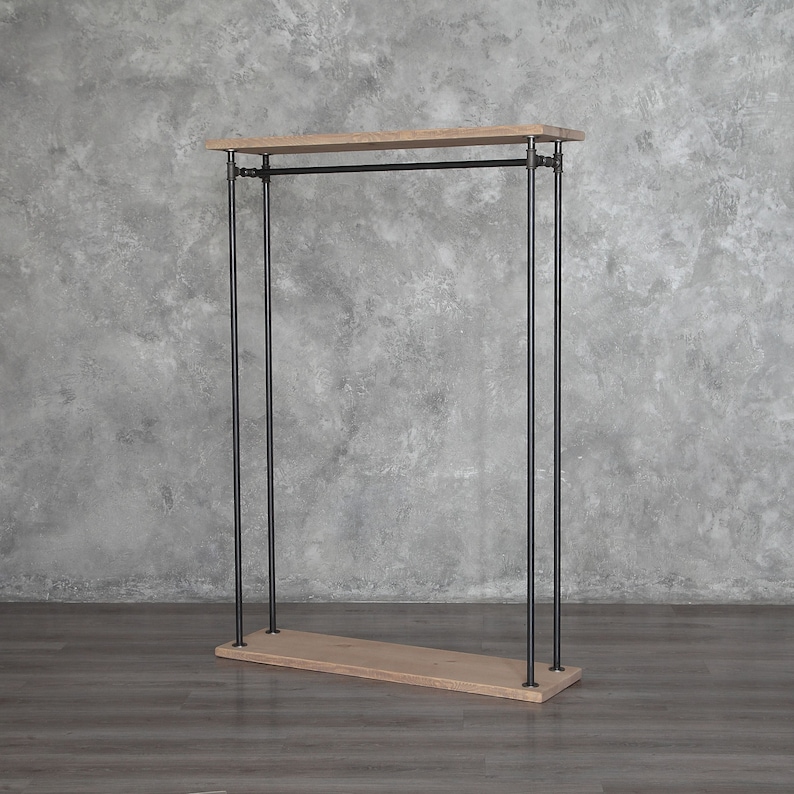 Avon Industrial Style Wooden Metal Clothes Rail Rack Stand - Etsy