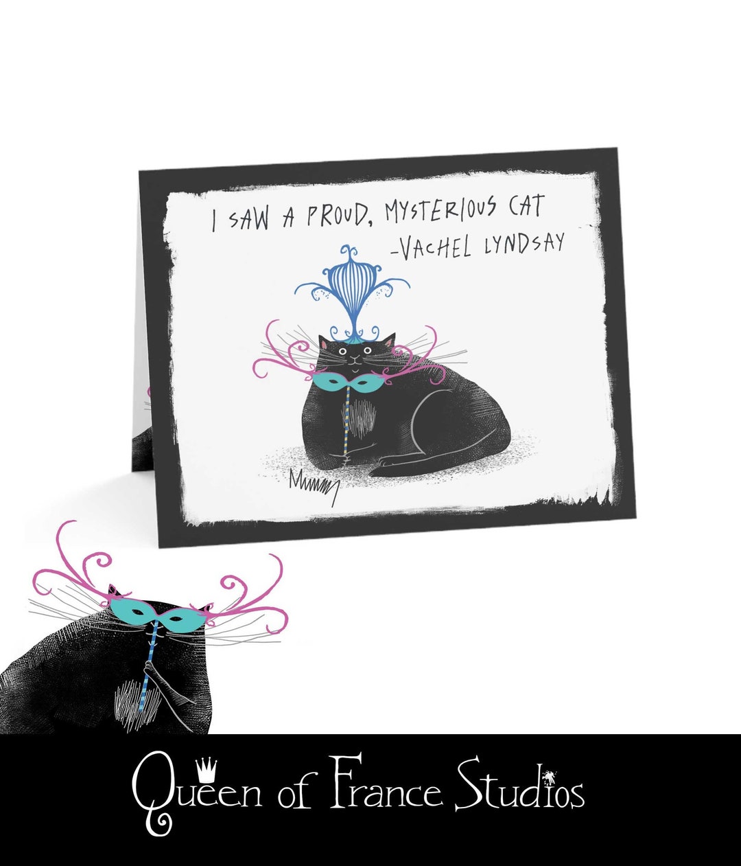 Black Cat Note Cards With Envelopes - Etsy