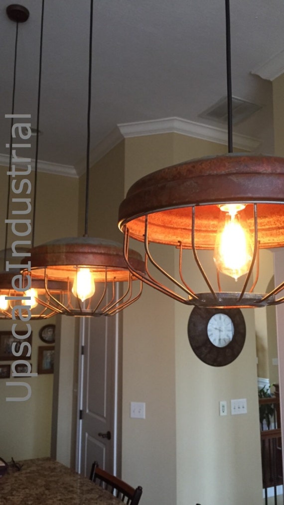 Ceiling Light/Chicken Feeder Pendant Light/Industrial Pendant Lighting/Steampunk/Farmhouse Chandelier/Kitchen Island Lighting/Rustic Light