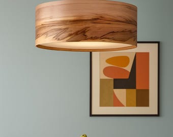 Mid Century Modern Pendant Light – Handcrafted Wooden Ceiling Lamp – Vintage Lighting for Dining Room, Living Room or Kitchen