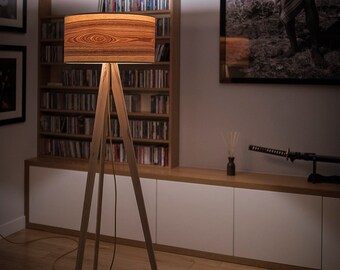 Tripod Floor Lamp - Natural ASH Shade and Lamp Base