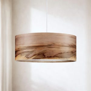 Mid-Century Modern Pendelleuchte – Handgefertigte Holzlampe im skandinavischen Design
