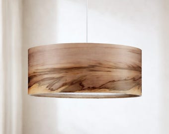 Wood Pendant Light – Handmade Organic Modern Dining Room Chandelier