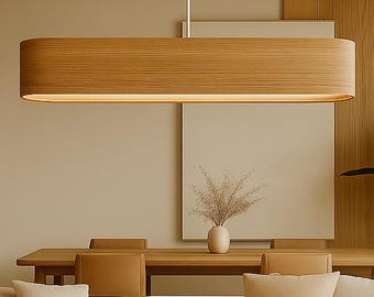Pendant Lamp - Hanging Chandelier - Ceiling Lamp - Pendant Lights -  Veneer Lamp - Wood Lamp - Drop Light - Dining Room Lighting - ASH