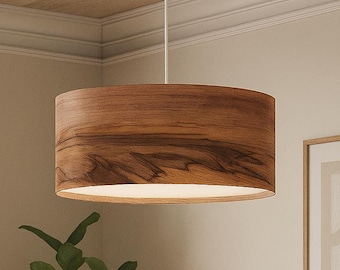 Wood Chandelier – Handmade Dining Room Light Fixture