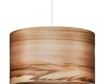 Wood Hanging Lamp with 3 bulbs , Natural Satin Walnut Veneer, Interior Design Trends, SVEN