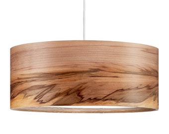 Wood Pendant Lamp - Hanging Chandelier - Drop Light - Dining Room Lighting - Satin Walnut - SVEN