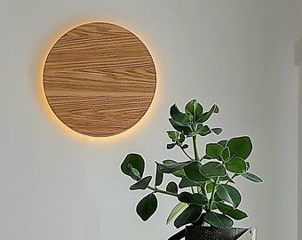 Holz Wandlampe - Holz Wandlampe Moderne einfache Lampe Mondlampe Holz Akzent Wandlampe Neue nordische Lampe Design Lampe