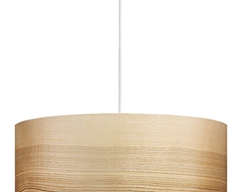 Ash Veneer Pendant Lamp - Scandinavian Modern Wood Shade