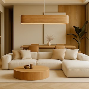 Heartwood Ash Veneer Pendant Lamp – Scandinavian Chandelier