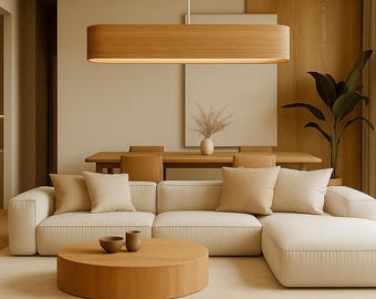 Heartwood Ash Veneer Pendant Lamp – Scandinavian Chandelier