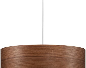 Handcrafted Walnut Pendant Light – Modern Farmhouse Ceiling Lamp – Eco-Friendly Wood Grain Lighting – Custom Sizes