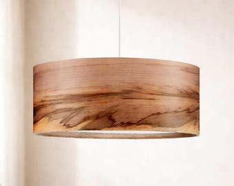 Wood Pendant Light – Minimalist Ceiling Lamp for Dining Room or Kitchen
