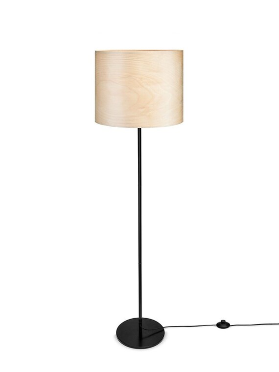 Floor Lamp Veneer Natural Wood Finnish Birch Tree Image 0
