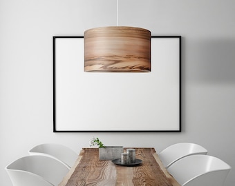 Wood Hanging Lamp, Natural Satin Walnut Veneer, Interior Design Trends, SVEN