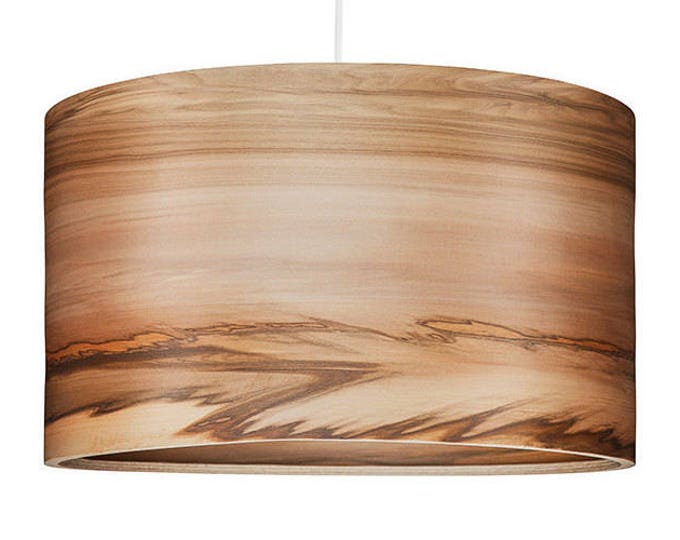 Wood Hanging Lamp with 3 bulbs , Natural Satin Walnut Veneer, Interior Design Trends, SVEN