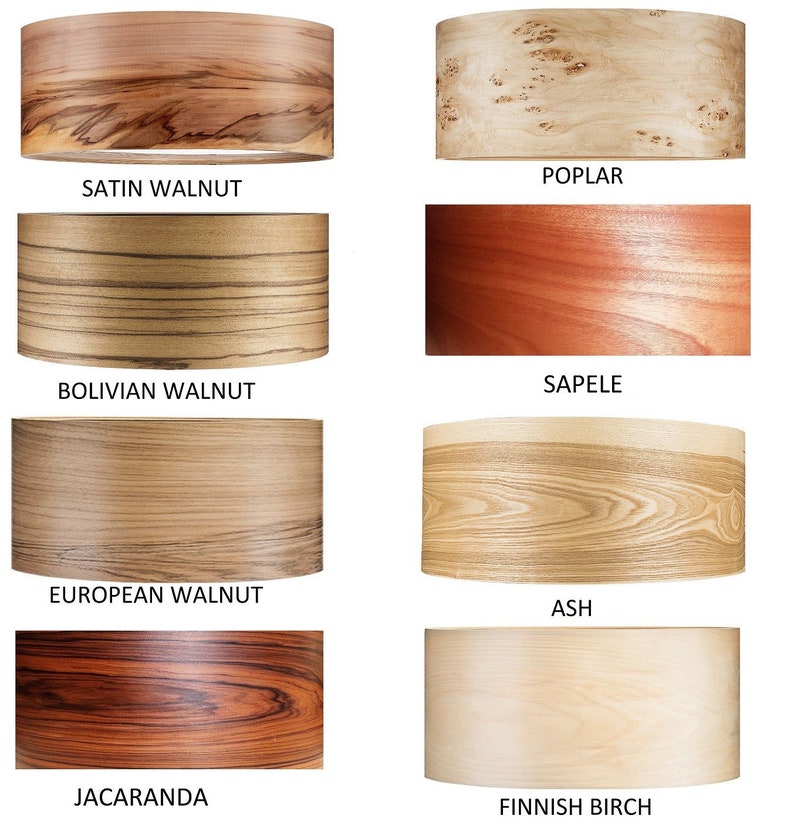 Lámpara colgante de madera - Lámpara de madera chapada con pantalla de madera Iluminación para comedor Lámpara colgante Regalo de inauguración de la casa imagen 9