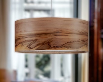 Wood Pendant Light | Mid Century Modern | Ceiling Lamp | Chandelier Lighting | Wood Lampshade | Lamp Shade