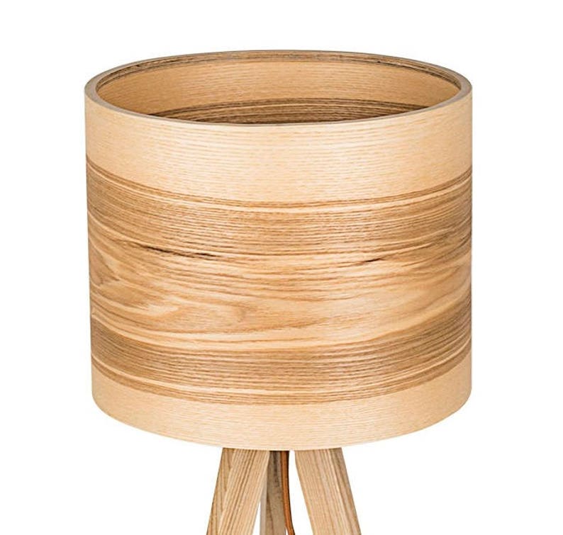 Tripod Table Lamp Night Stand Lamp Bedside Lamp Natural Etsy