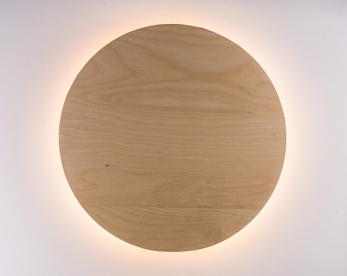 Featured listing image: Wood Wall Lamp | Moon Theme Nursery Lamp | Nursery Decor