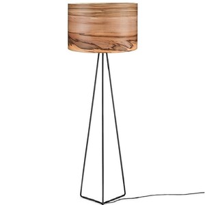 Floor Lamp Wooden Lamp Modern Floor Lamp Natural Wood Shade Veneer Floor Lamp Lampshades Wood Lamps image 2