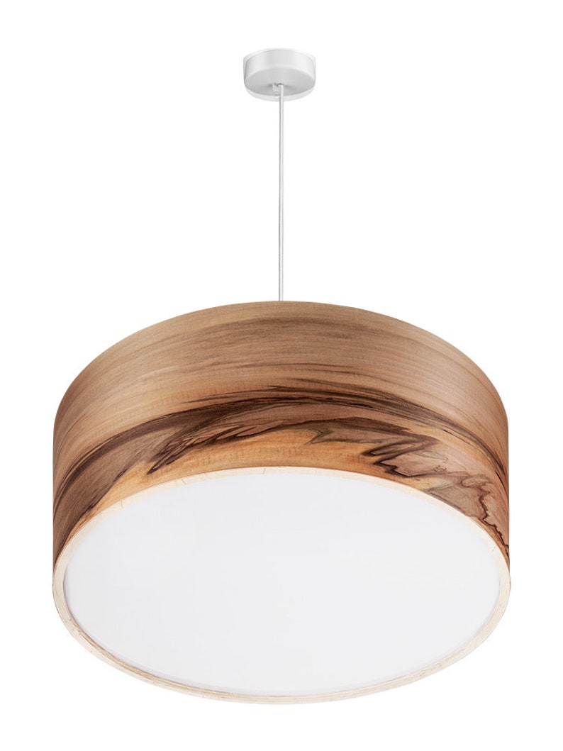 Wood Pendant Light, Ceiling Lamp, Dining Room Lighting, Wood Chandelier, Minimalistic Decor image 2