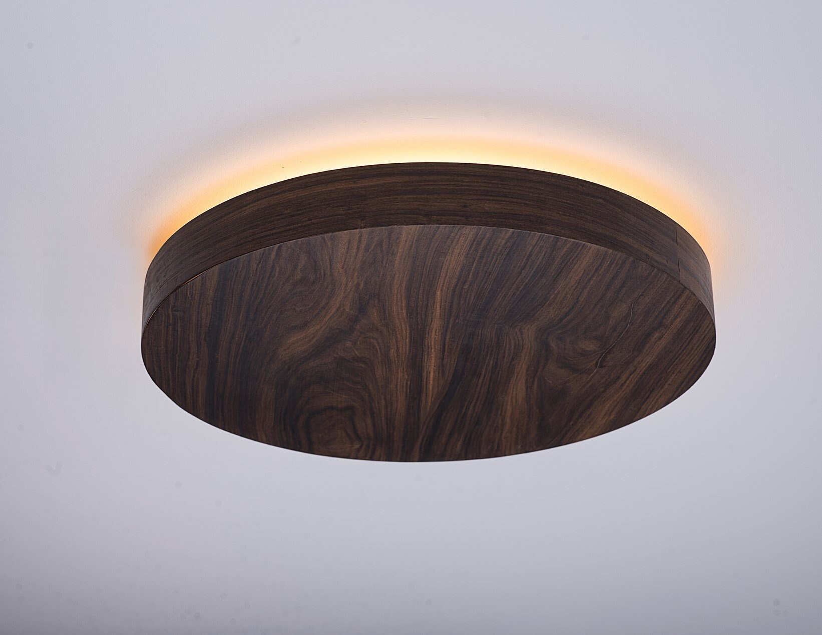 Flush Mount Wood Veneer Light Led Wood Lamp Wooden Ceiling Etsy