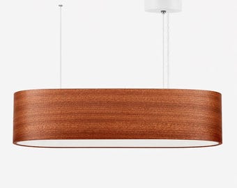 Large Sapele Wood Pendant Light